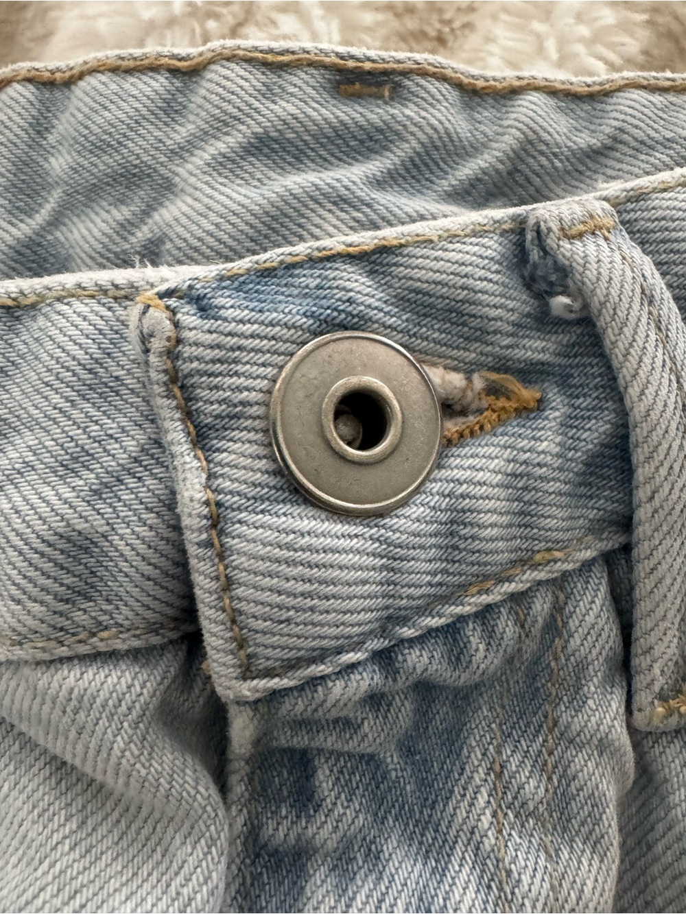 Mid Rise Crop Denim Jorts - Picture 5 of 9